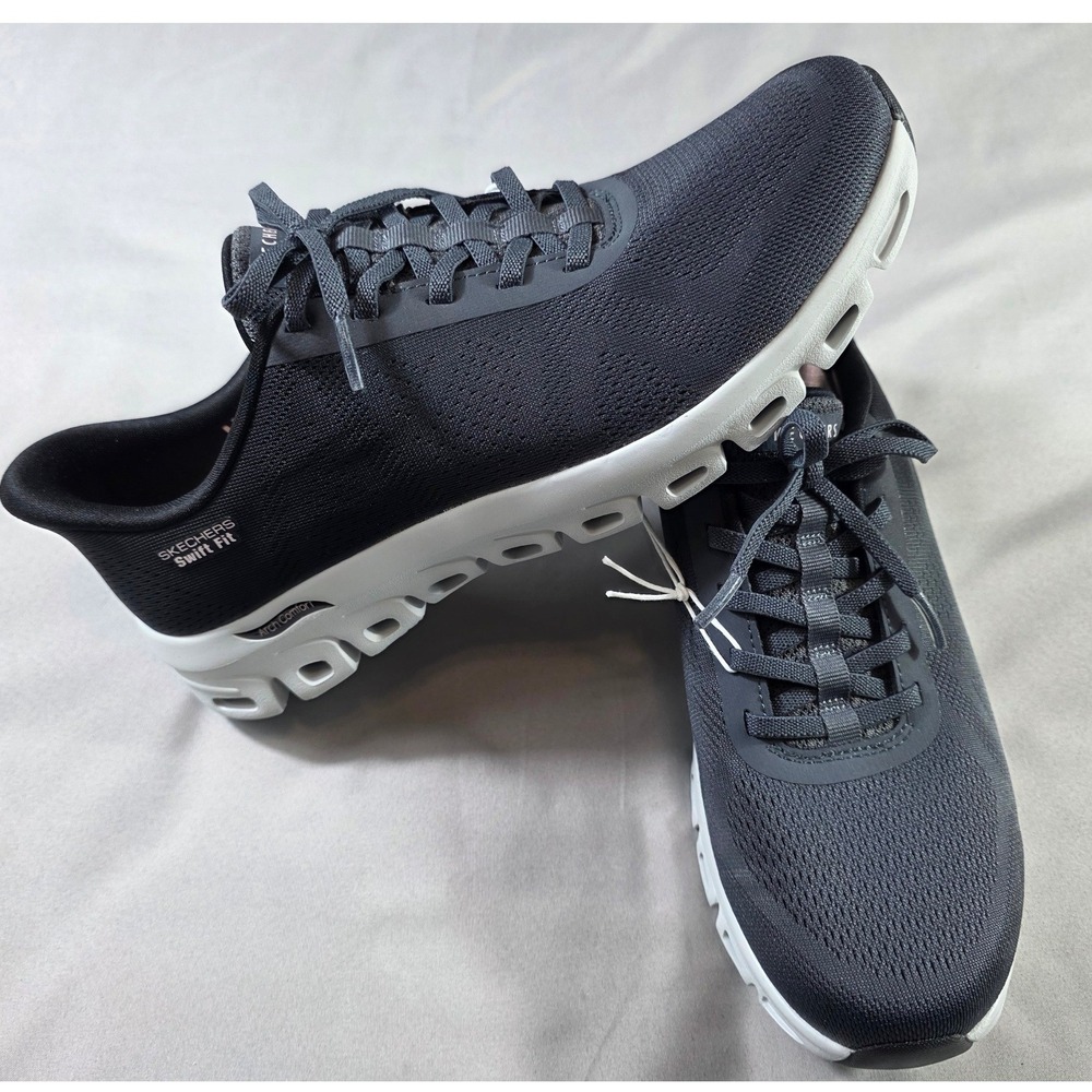 Skechers Swift Fit Hands Free Slip-ins Women 10 Black Walking Shoes NEW